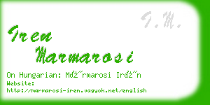 iren marmarosi business card